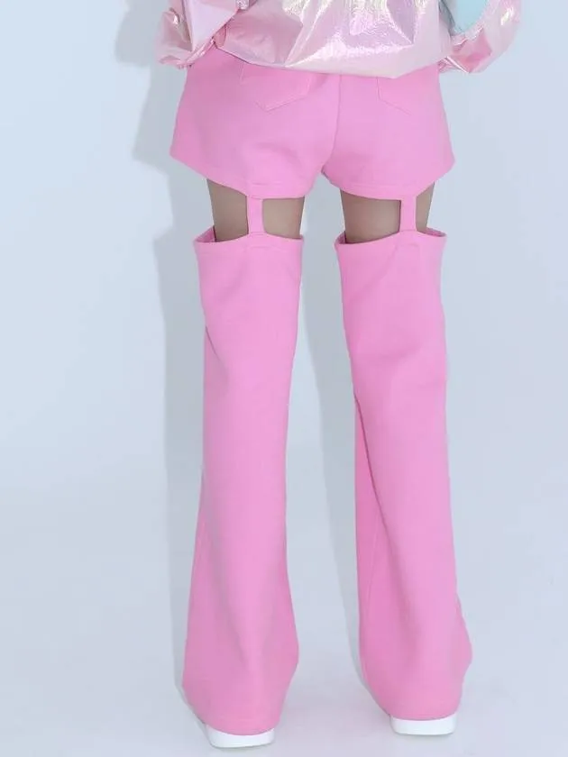 0 7 Cut Out Emoji Pants Pink