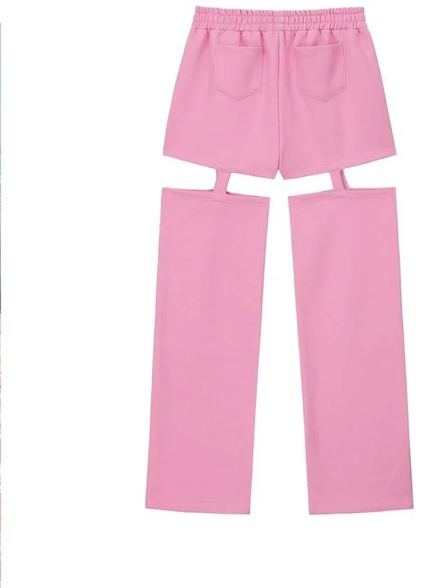 0 7 Cut Out Emoji Pants Pink