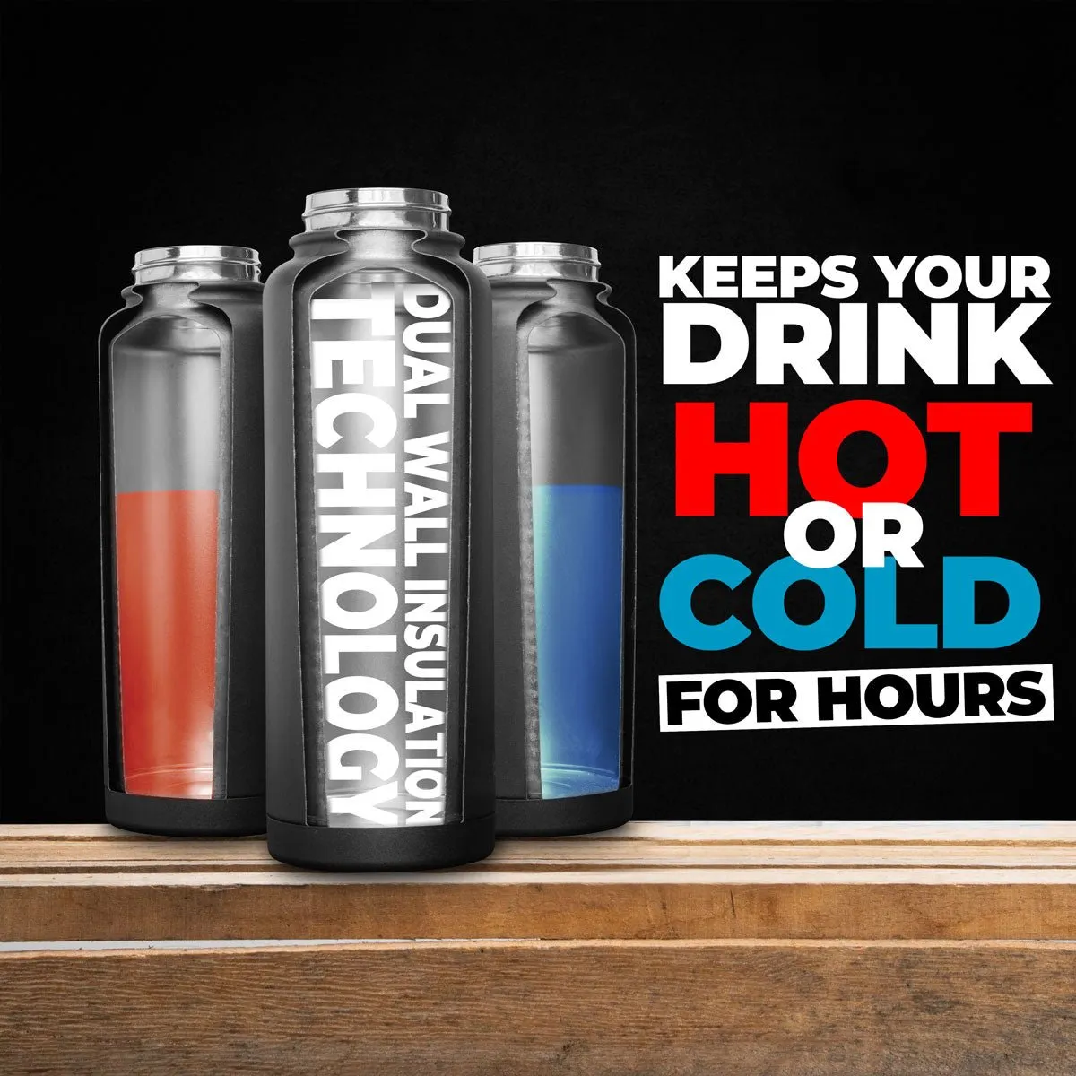 1200ml Insulated Bottle - Orange