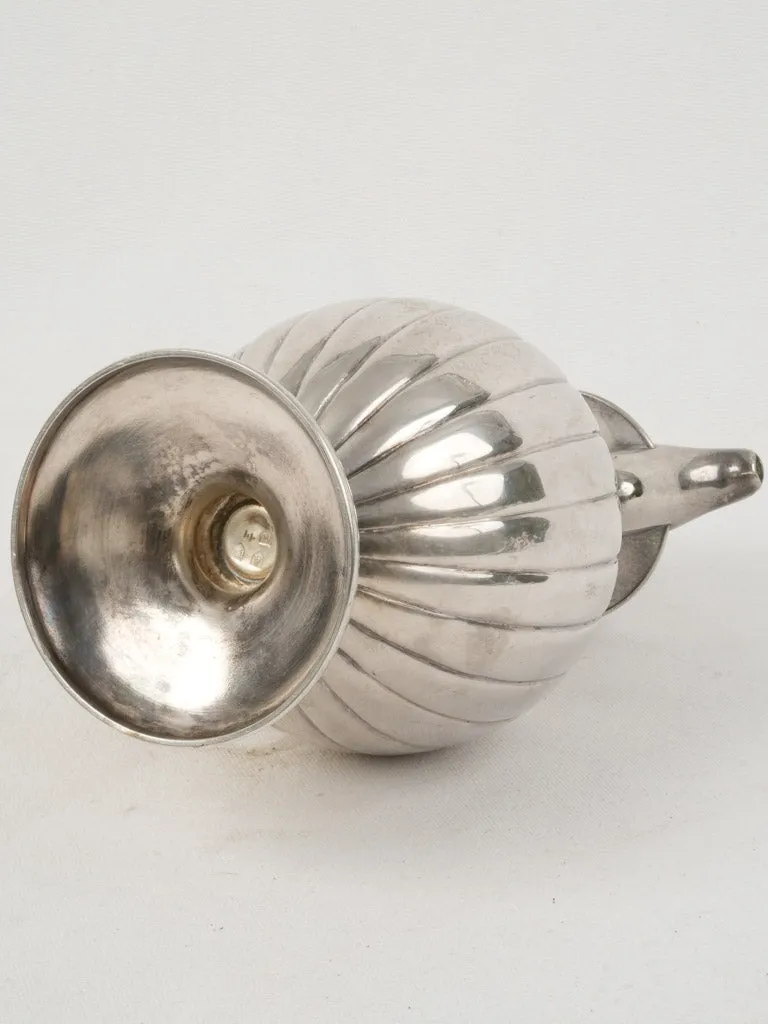 19th Century Silver-Plated Double-Walled Chocolatière with Gadrooning 12½"