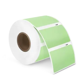 2.25”x1.25” Direct Thermal Label, Compatible with Zebra & Rollo Label Printers (1000 Labels, Green)
