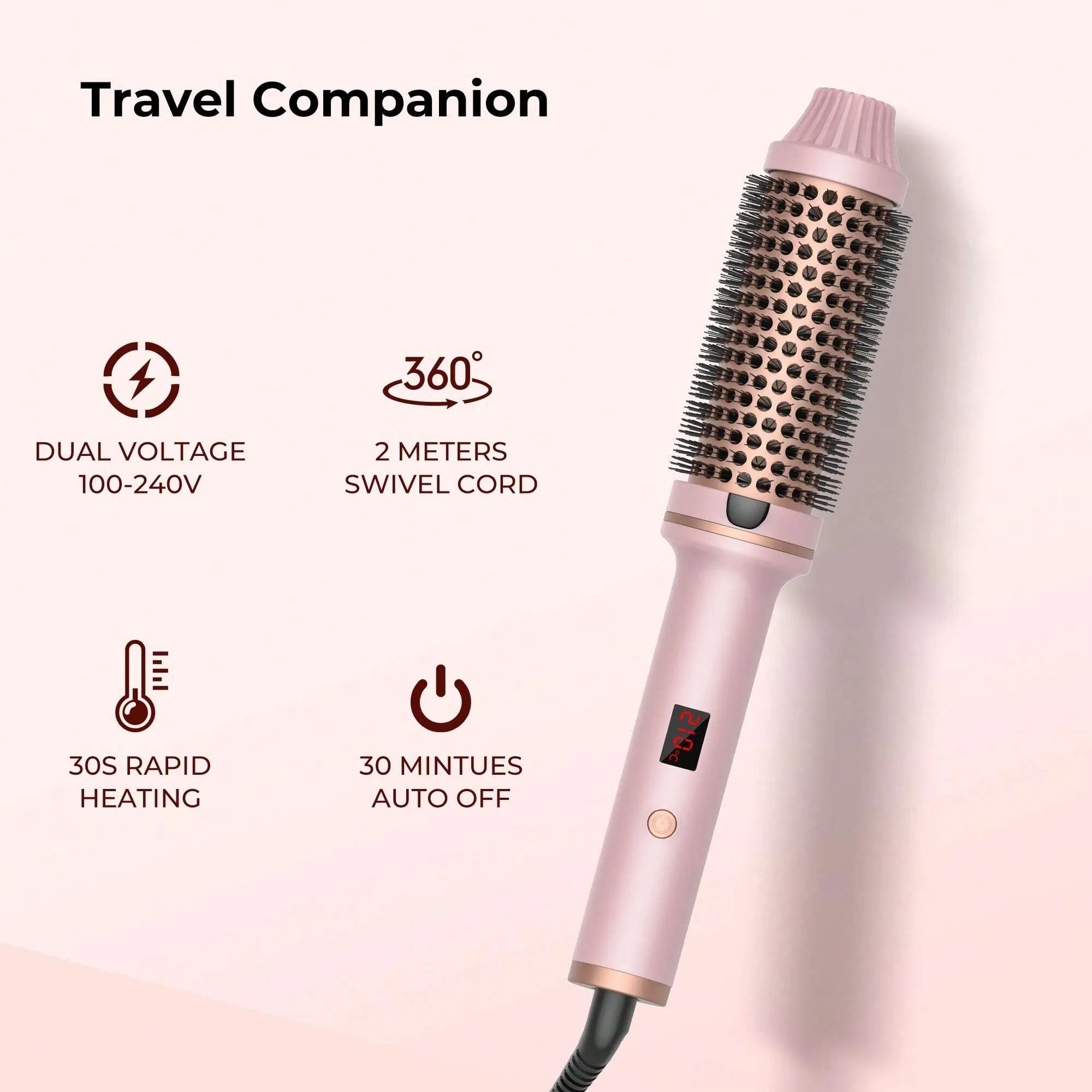 3-in-1 Negative Ion Thermal Brush No.115