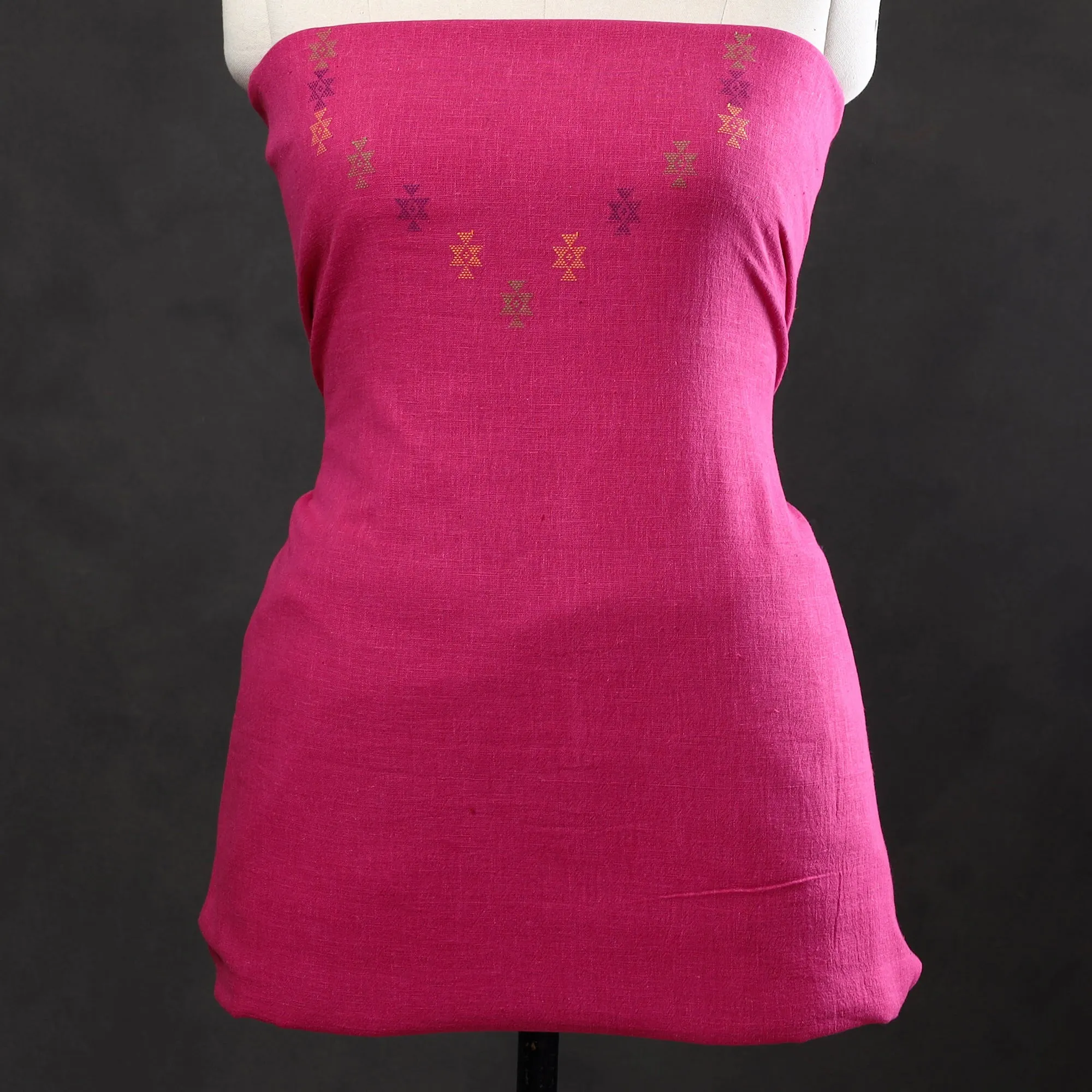 3pc Kutch Handloom Organic Kala Cotton Suit Material Set 08