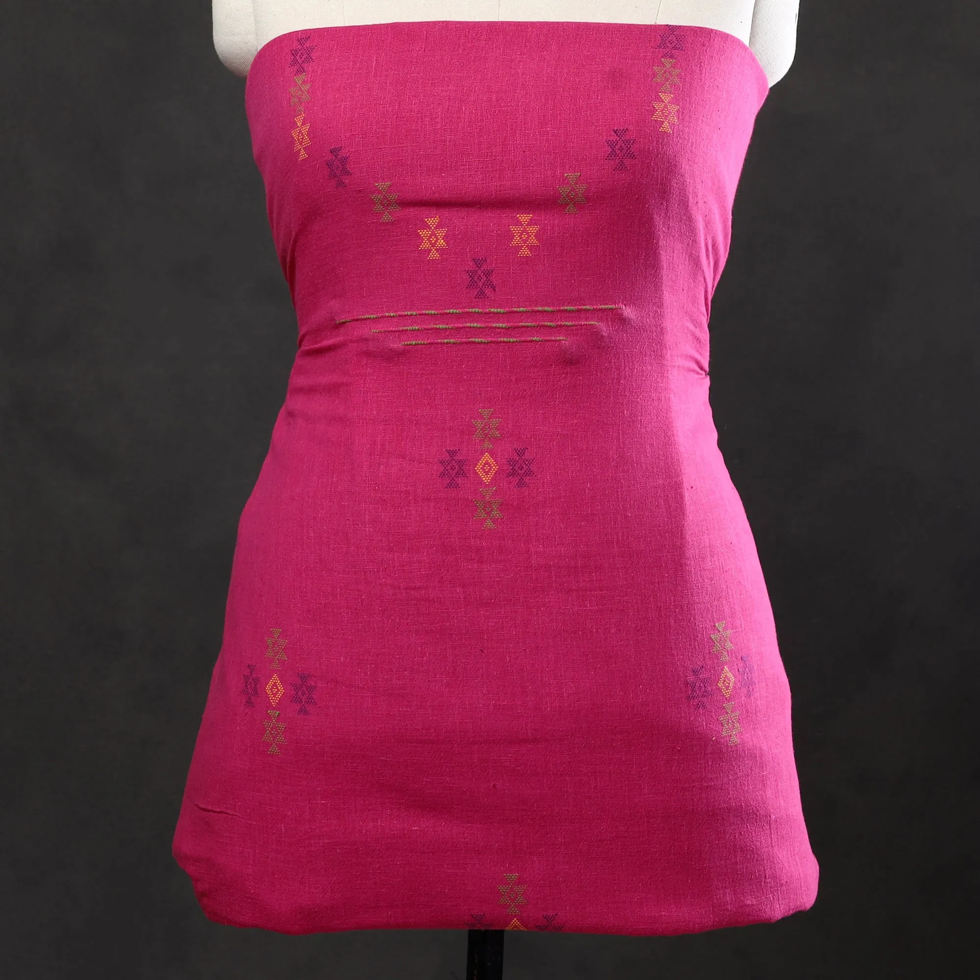 3pc Kutch Handloom Organic Kala Cotton Suit Material Set 12