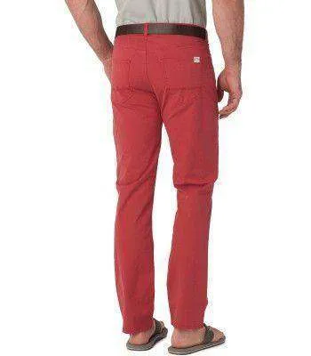 5 Pocket Tailored Fit Chino Pant in Nantucket Red by Southern Tide