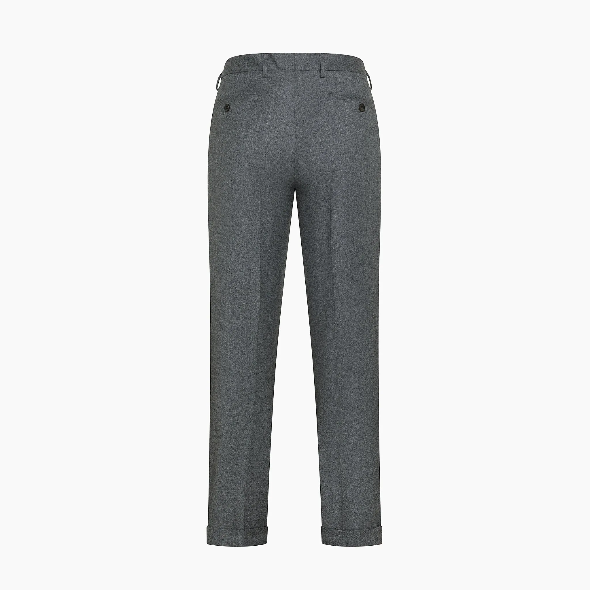 Alain Pleated Chino Pants in soft Flannel Wool