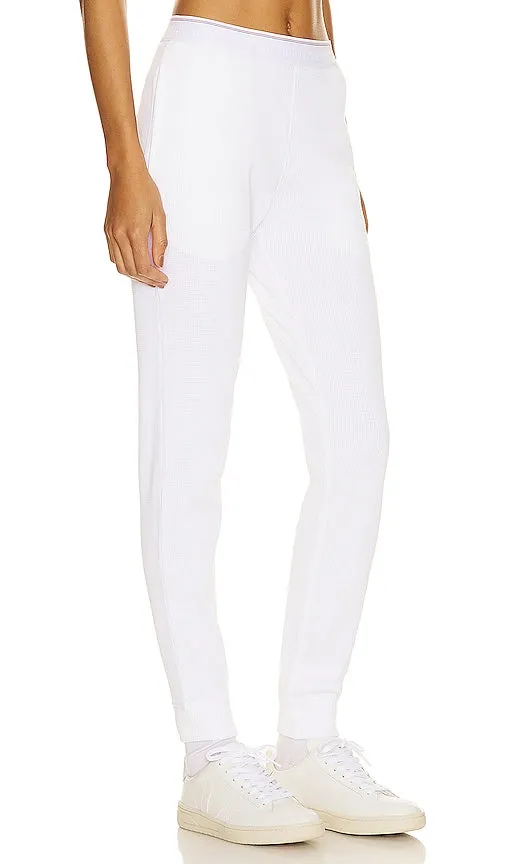 Alexander Wang Waffle Jogger Pant in White