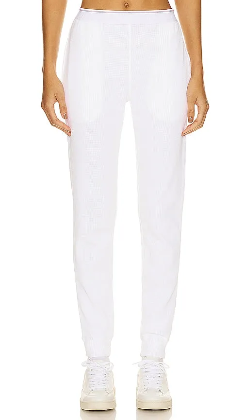 Alexander Wang Waffle Jogger Pant in White