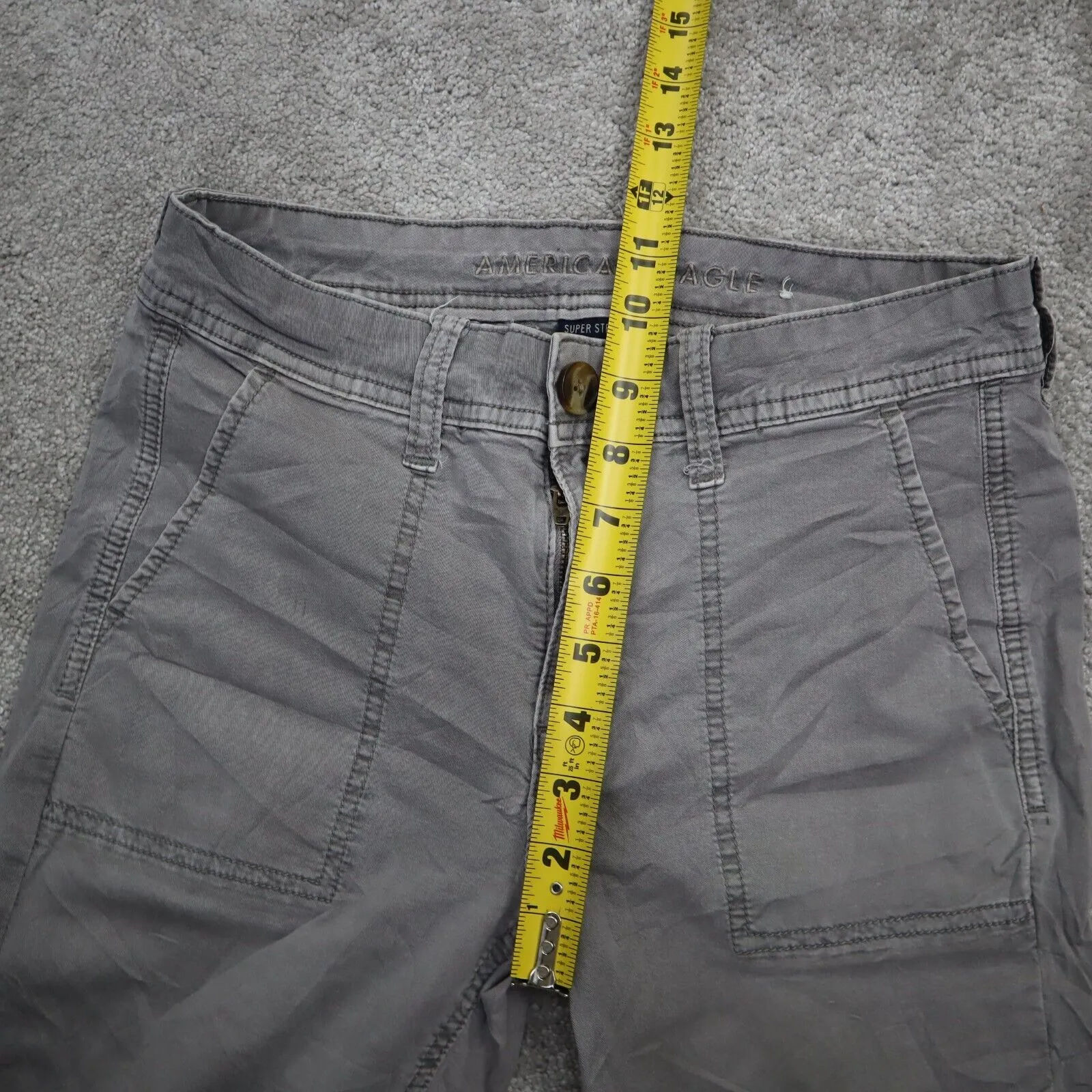 American Eagle Chino Pants Skinny Womens Size 2 Beige Mid Rise Jegging Pants