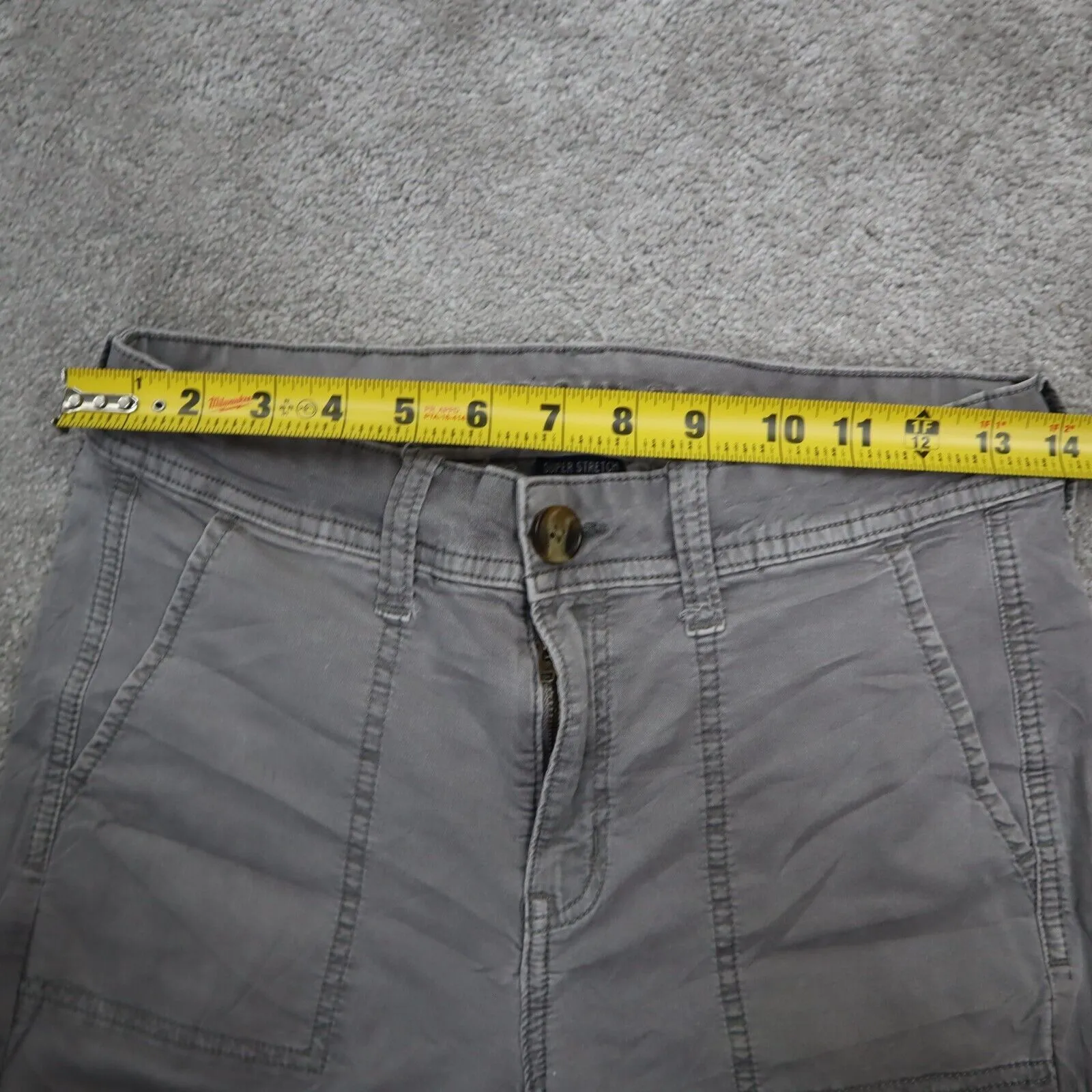 American Eagle Chino Pants Skinny Womens Size 2 Beige Mid Rise Jegging Pants