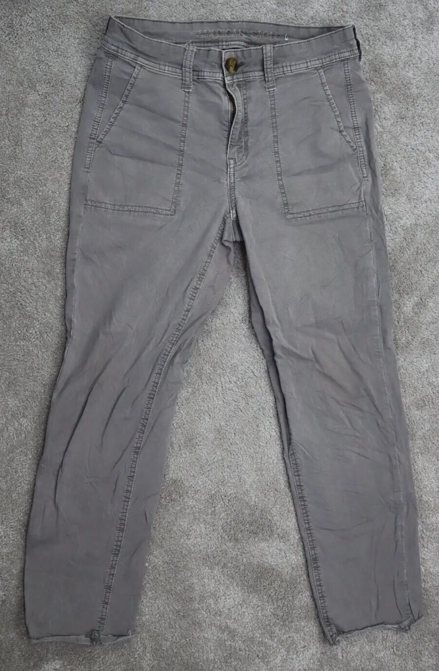 American Eagle Chino Pants Skinny Womens Size 2 Beige Mid Rise Jegging Pants