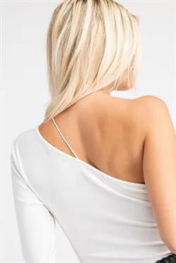 Asymmetrical One-Shoulder Bodysuit