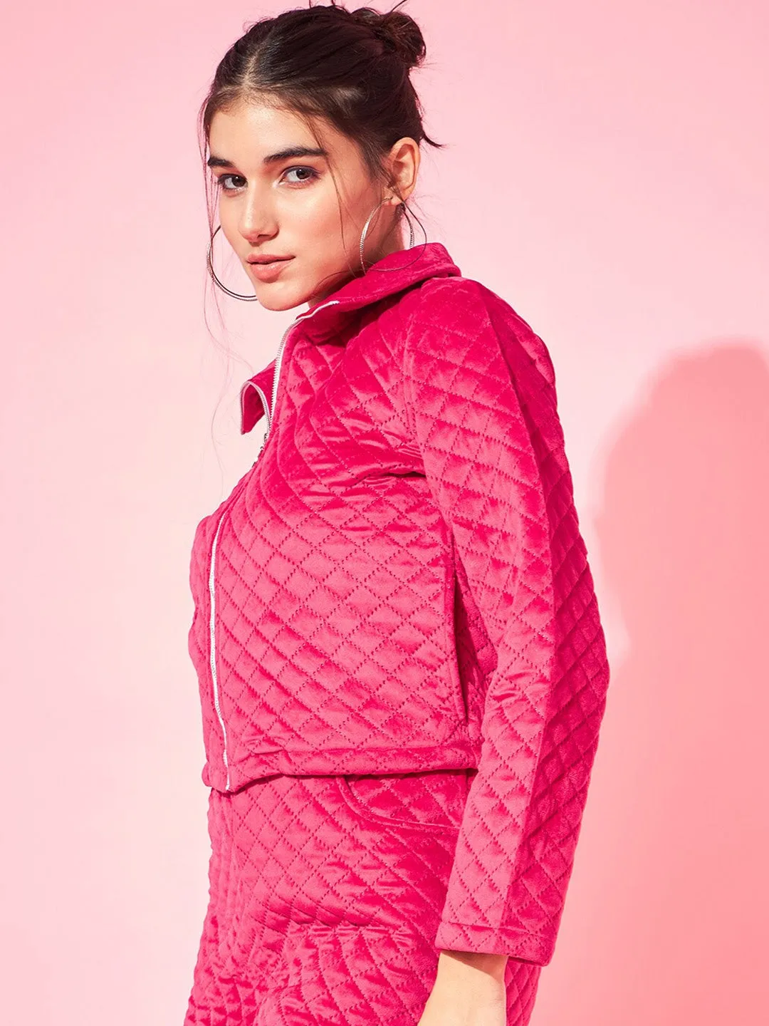 Athena Spread Collar Quilted Jacket