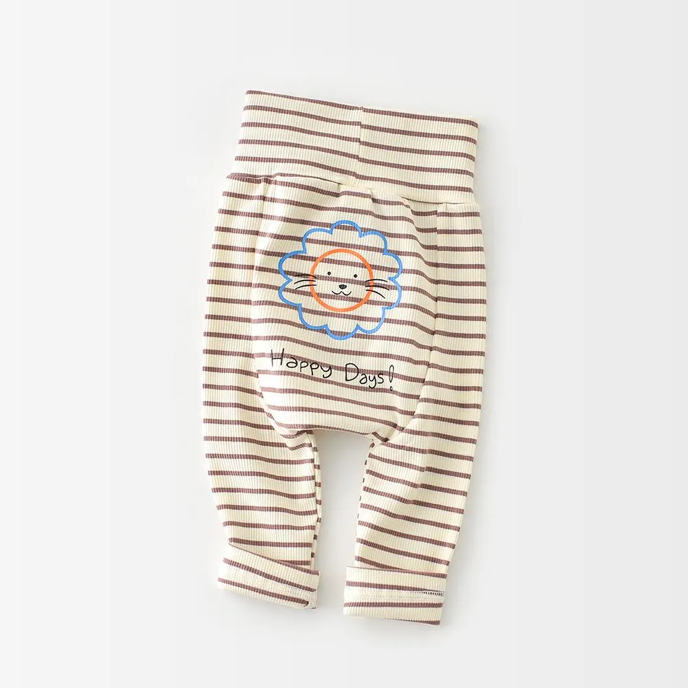 Baby High Waist Cartoon Printed Fart Pants