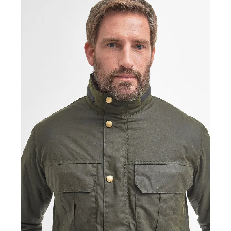 Barbour Malcolm Mens Wax Jacket - Archive Olive