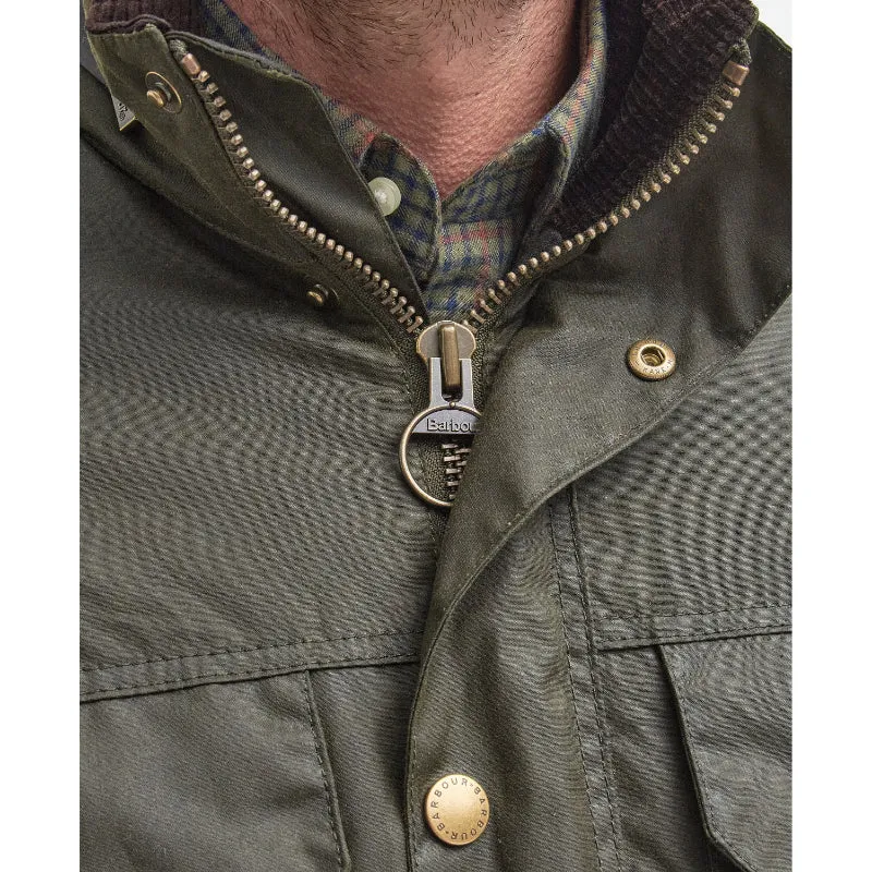 Barbour Malcolm Mens Wax Jacket - Archive Olive