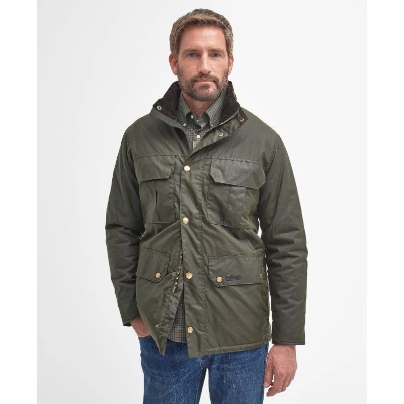 Barbour Malcolm Mens Wax Jacket - Archive Olive