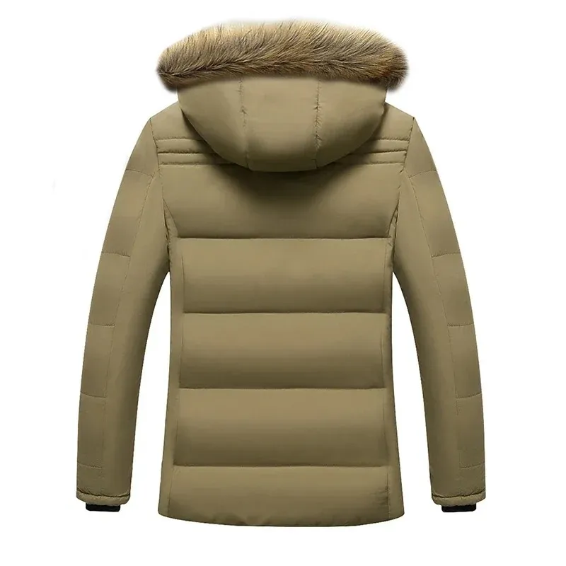 Bergrol - Gevoerde Parka Winterjas Heren met Afneembare Bontkraag