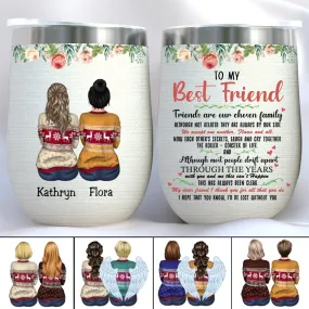 Best Friend - To My Best Friend Thank You For All - Personalized Wine Tumbler (LH)