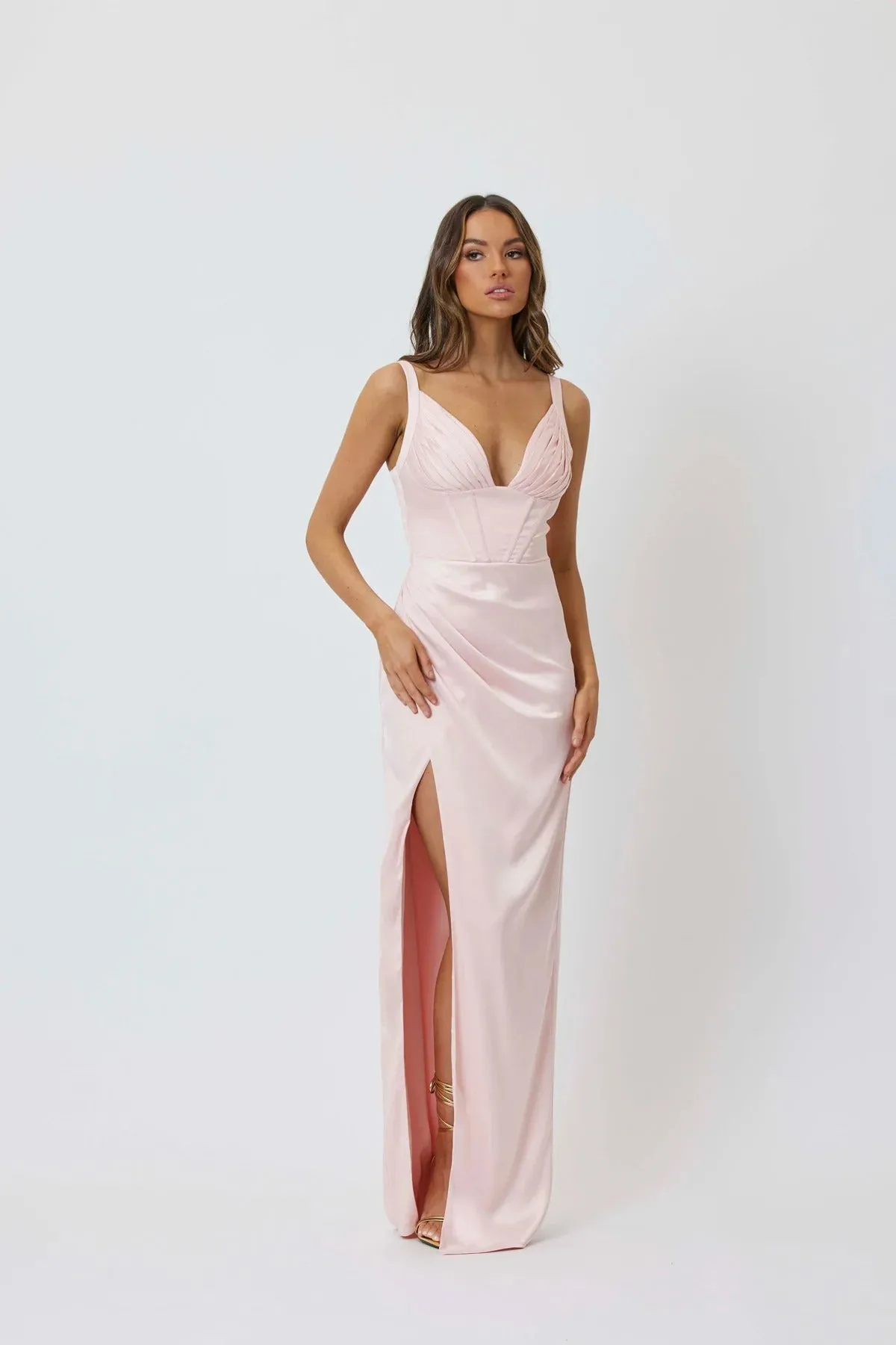 Bianca & Bridgett Peony Dress Blush Size 8, 10, 12, 14 & 16