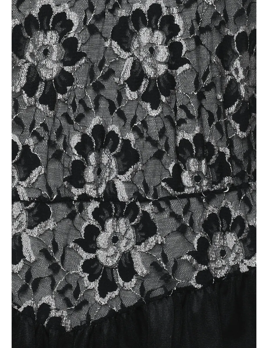 Black Classic Lace Bodysuit - M