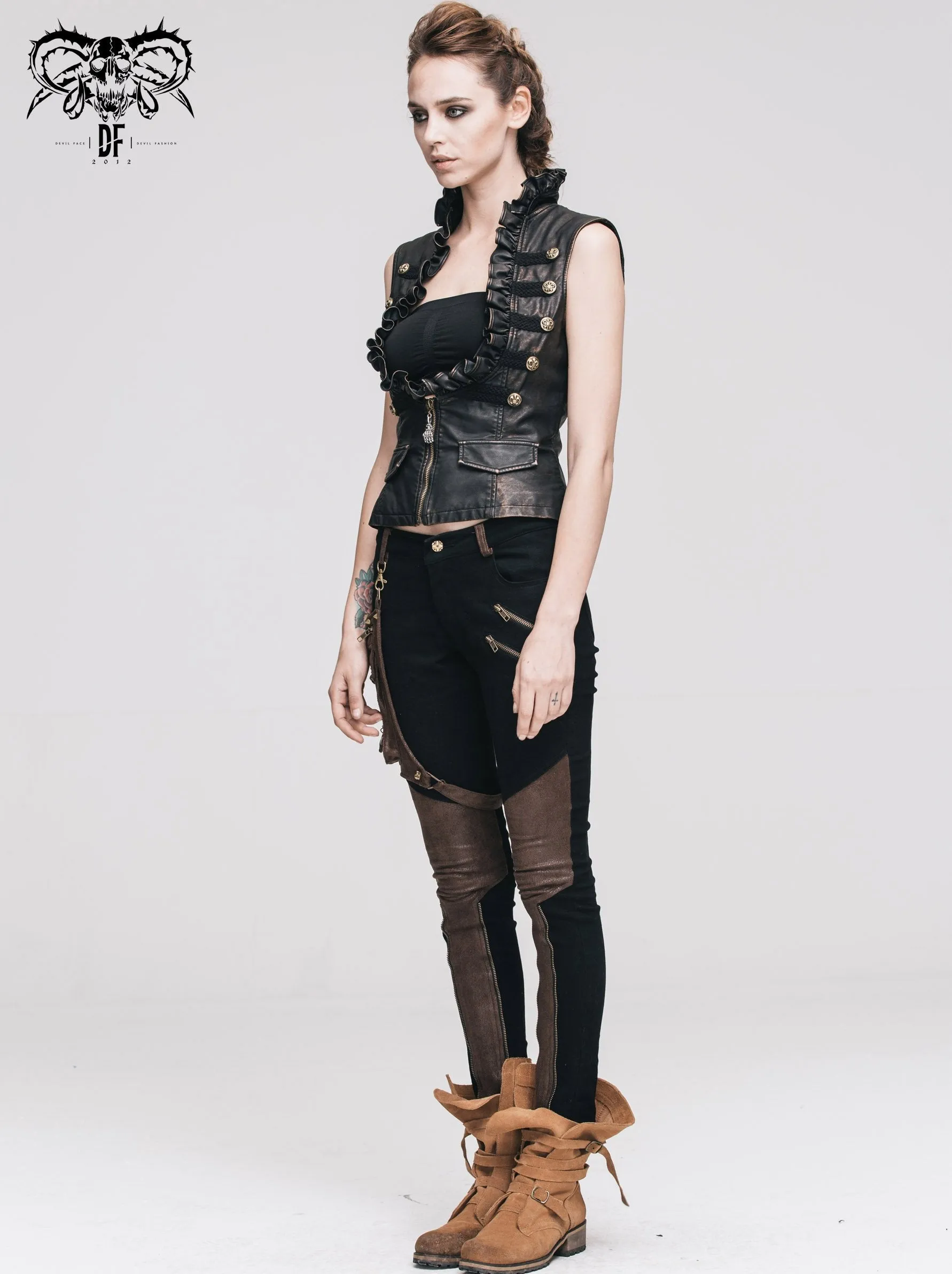 'Blade' Steampunk Pants with Decorative Thigh Holster