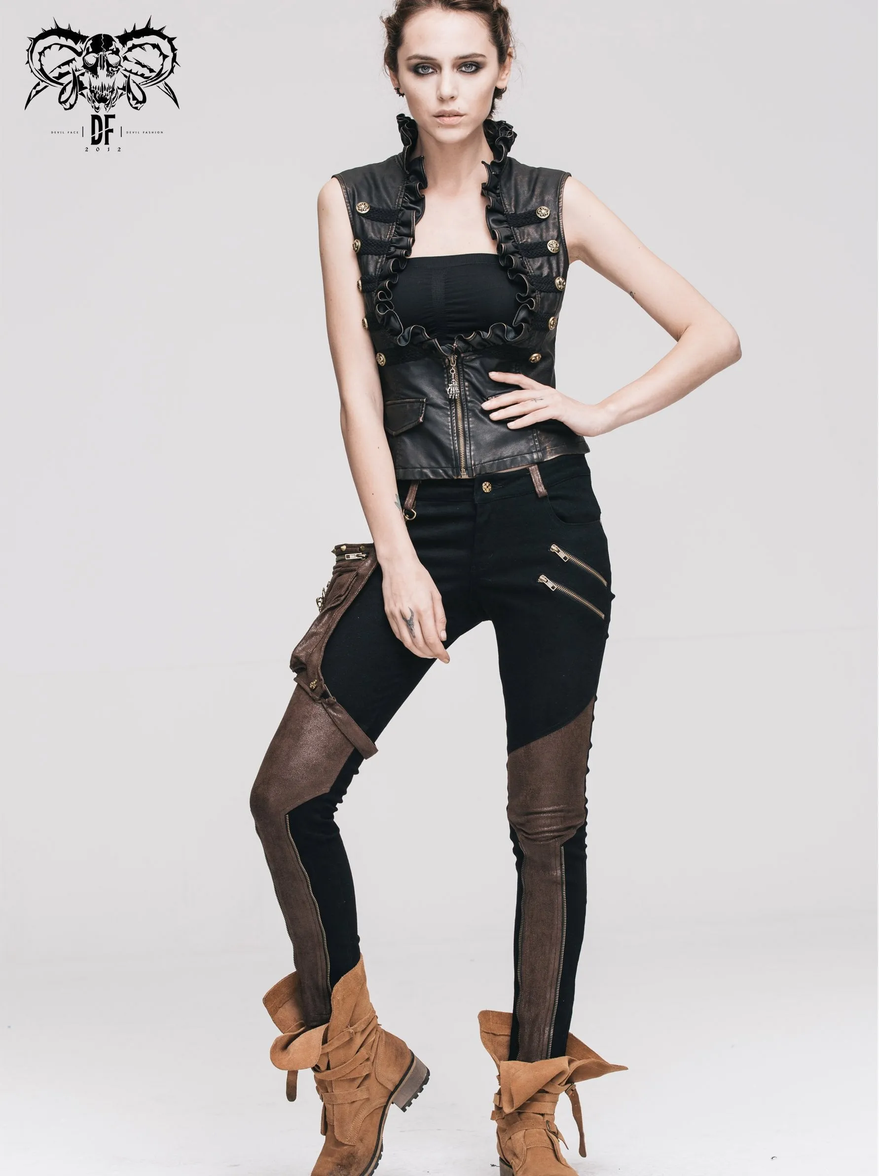 'Blade' Steampunk Pants with Decorative Thigh Holster