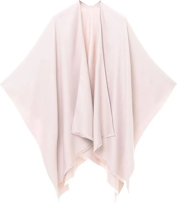 Brown-Black Luxurious Knit Sweater Poncho Cardigan