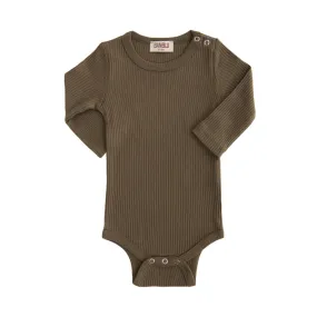 Brown Long Sleeved Modal Bodysuit