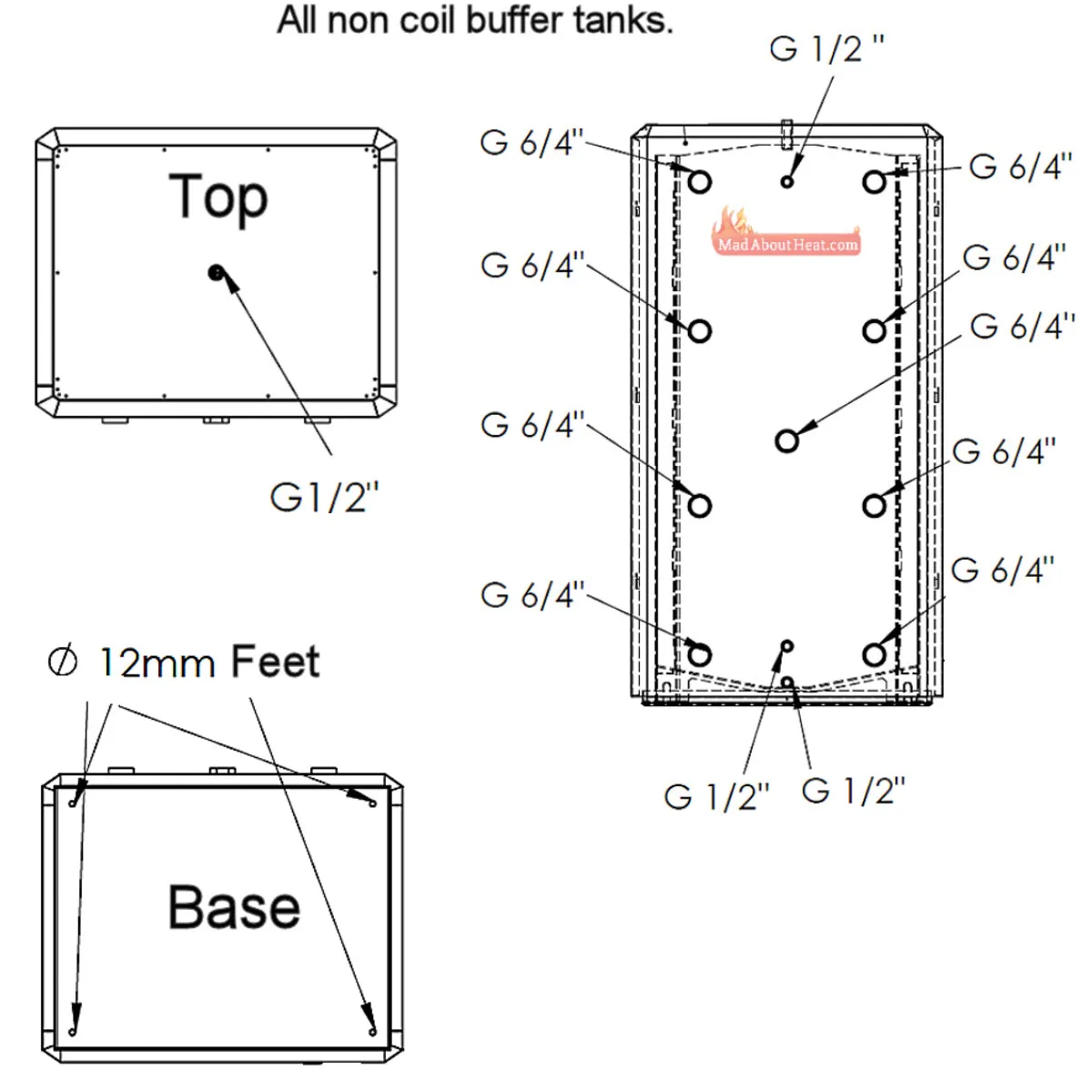 Buffer Tank, Thermal Store, Accumulator Tank, Hot Water Cylinder