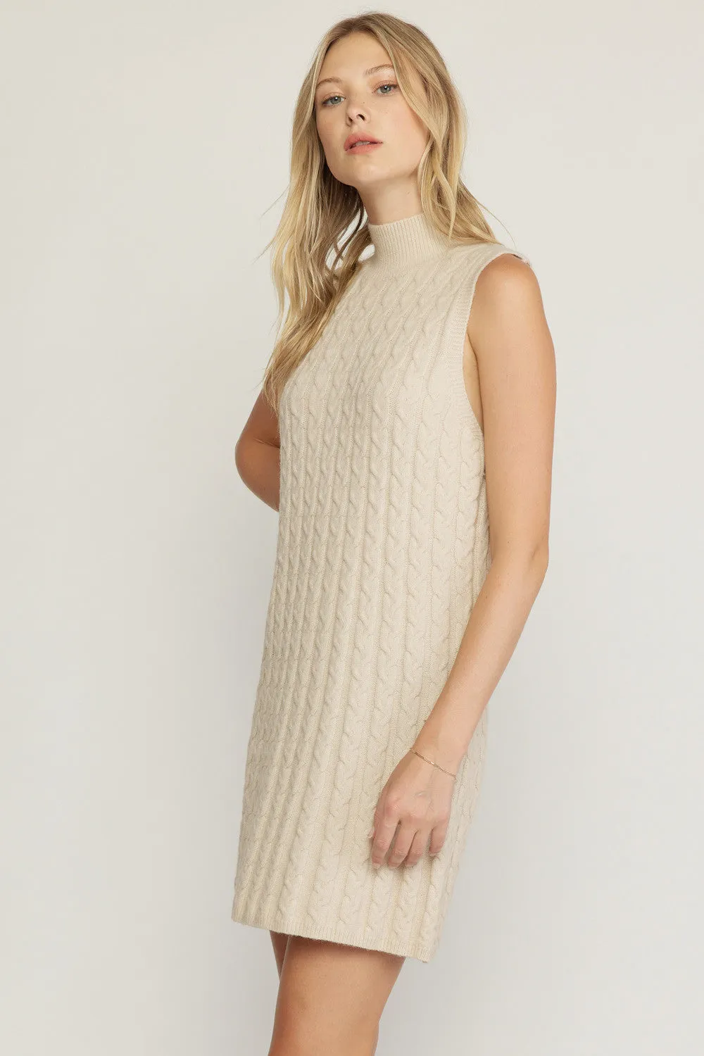 Cable Knit Sweater Dress