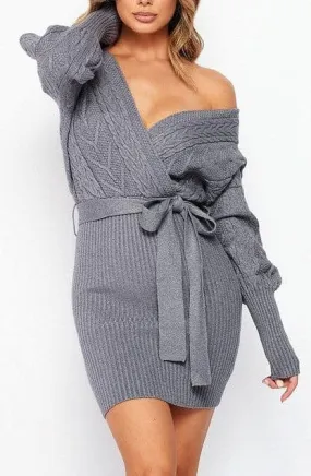 Cable Knit Sweater Dress