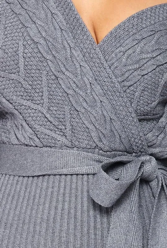 Cable Knit Sweater Dress