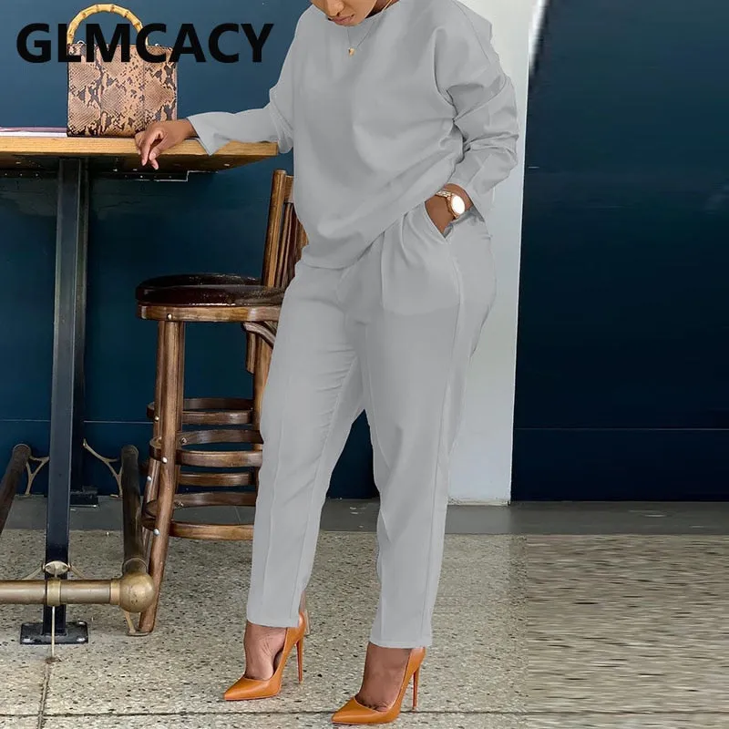 Casual Slim Pants Set