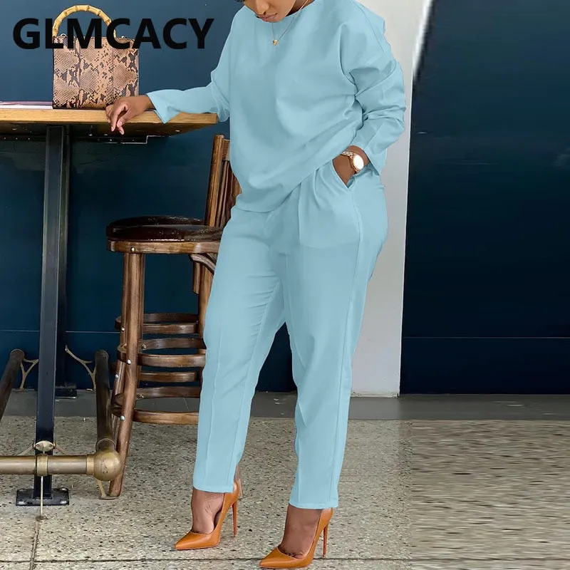 Casual Slim Pants Set