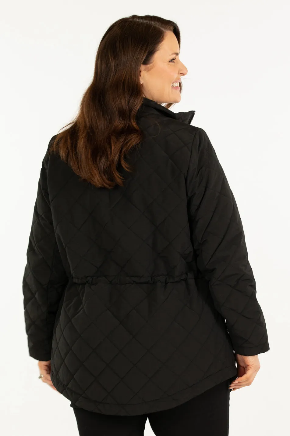 CHLOE CURVE HEM PADDED JACKET