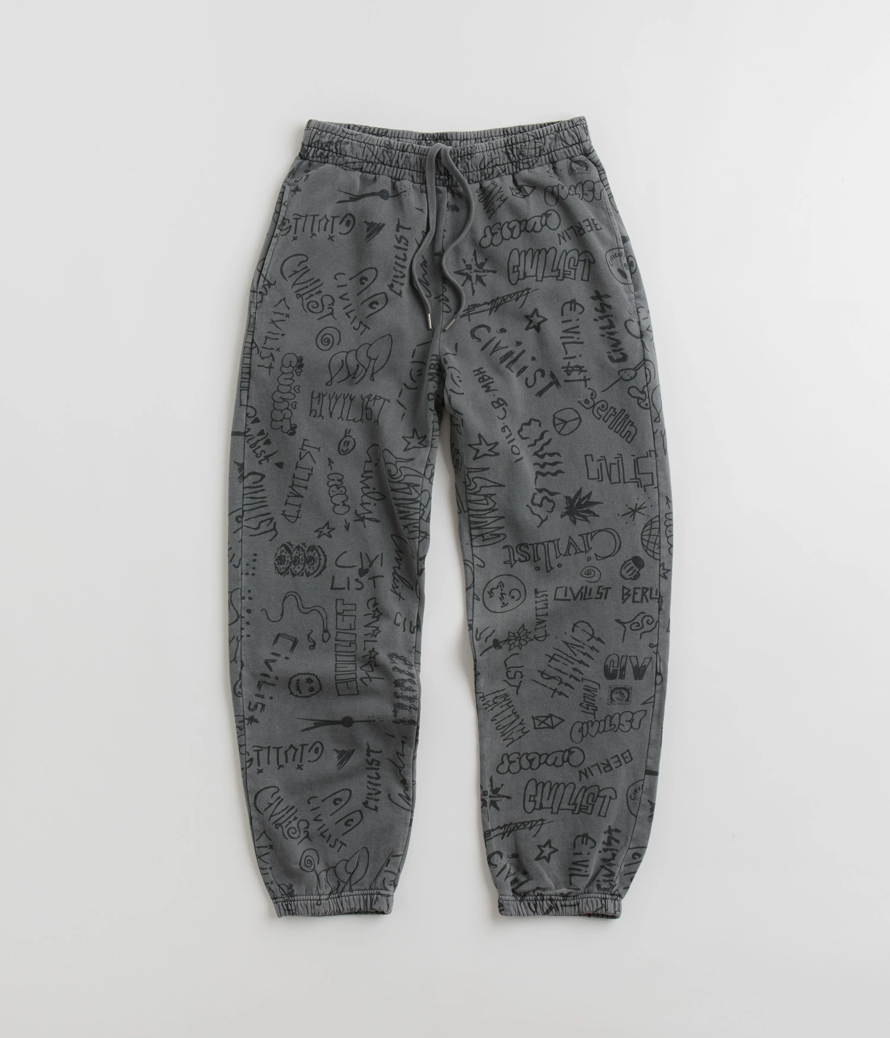 Civilist Team AOP Sweatpants - Washed Black