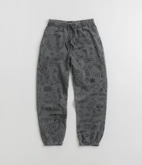 Civilist Team AOP Sweatpants - Washed Black