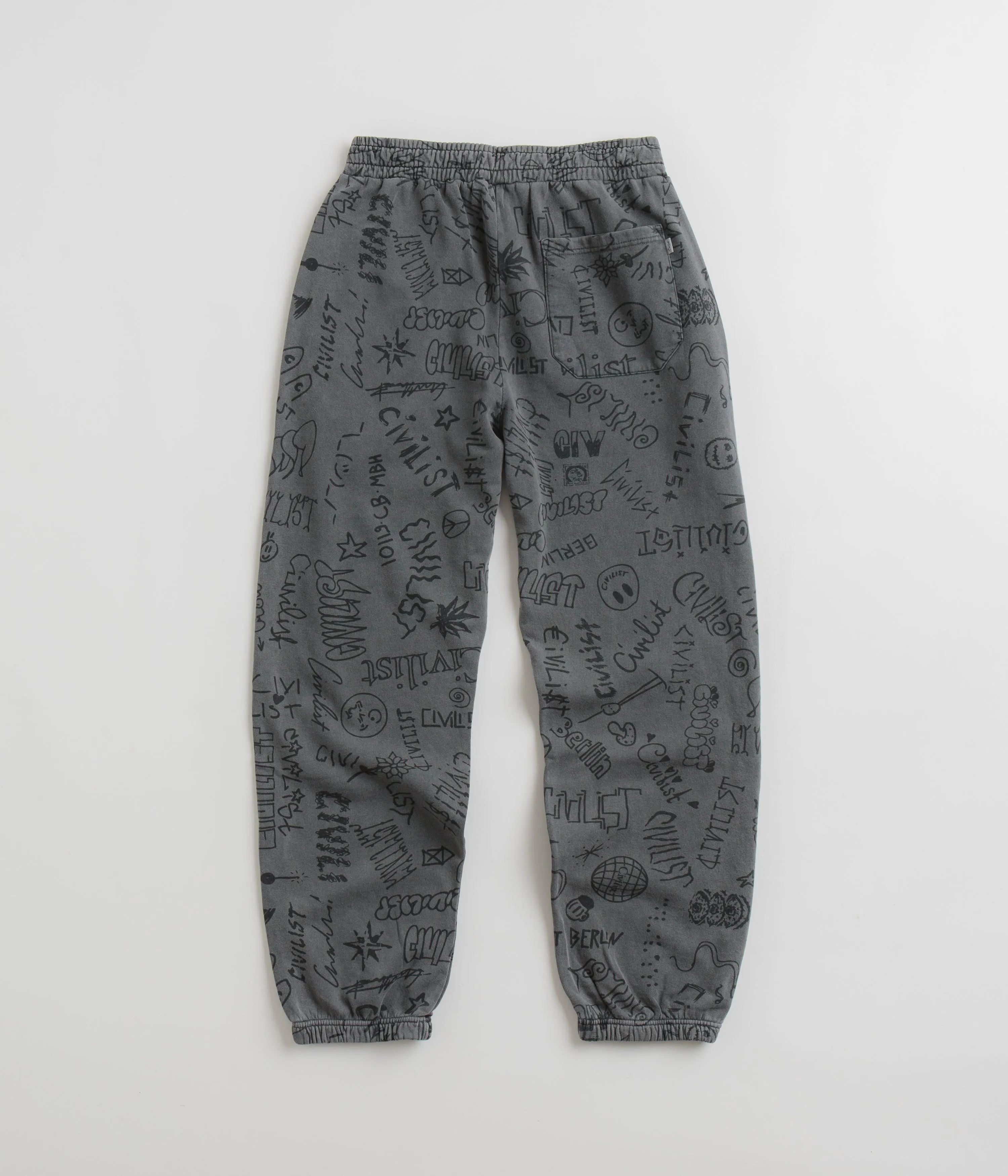 Civilist Team AOP Sweatpants - Washed Black
