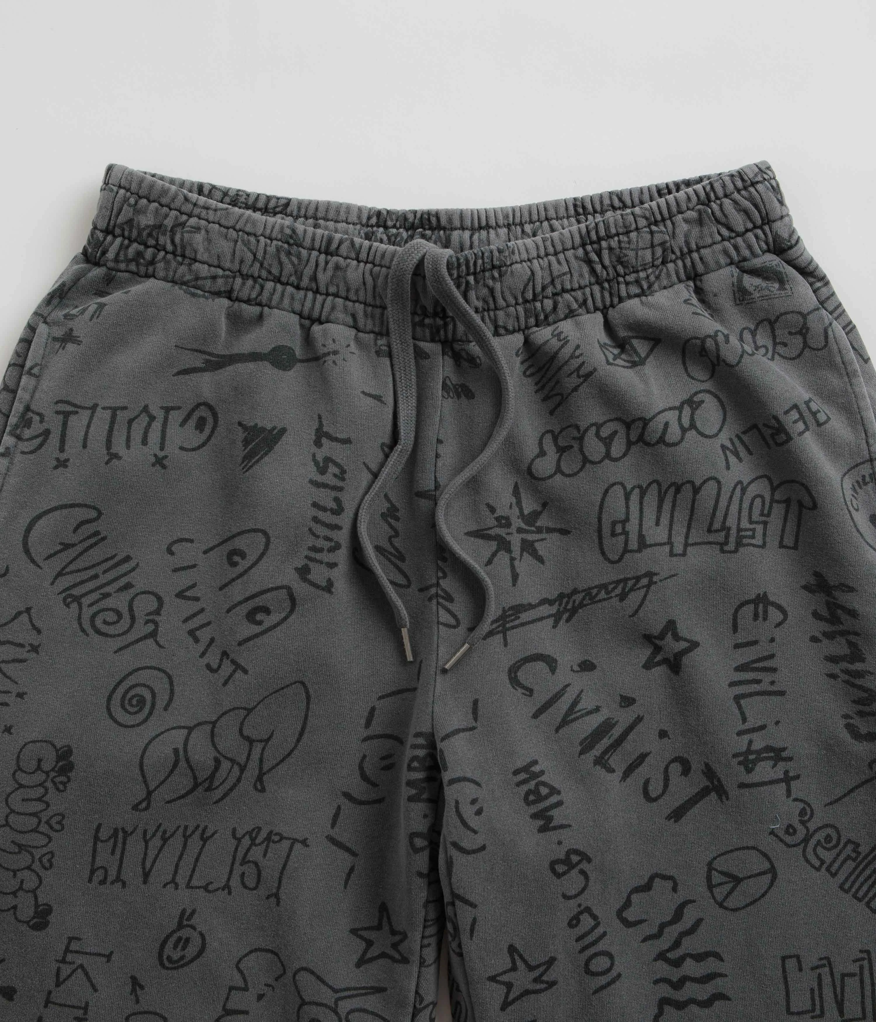 Civilist Team AOP Sweatpants - Washed Black