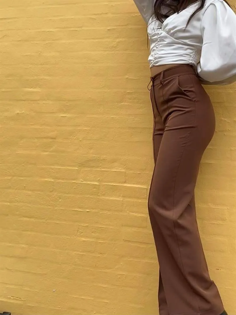 Classic wide pants - Brown