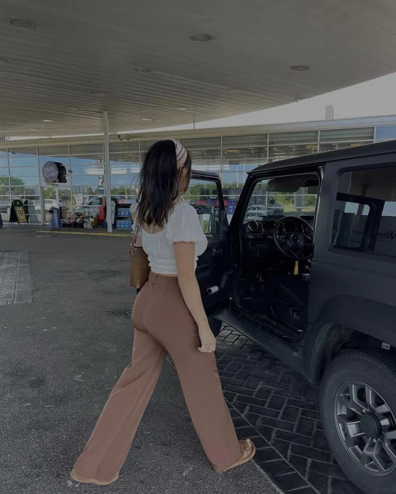 Classic wide pants - Brown