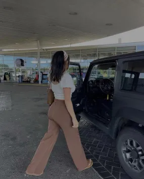 Classic wide pants - Brown