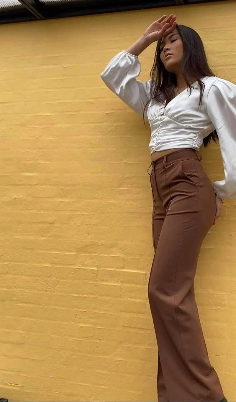 Classic wide pants - Brown