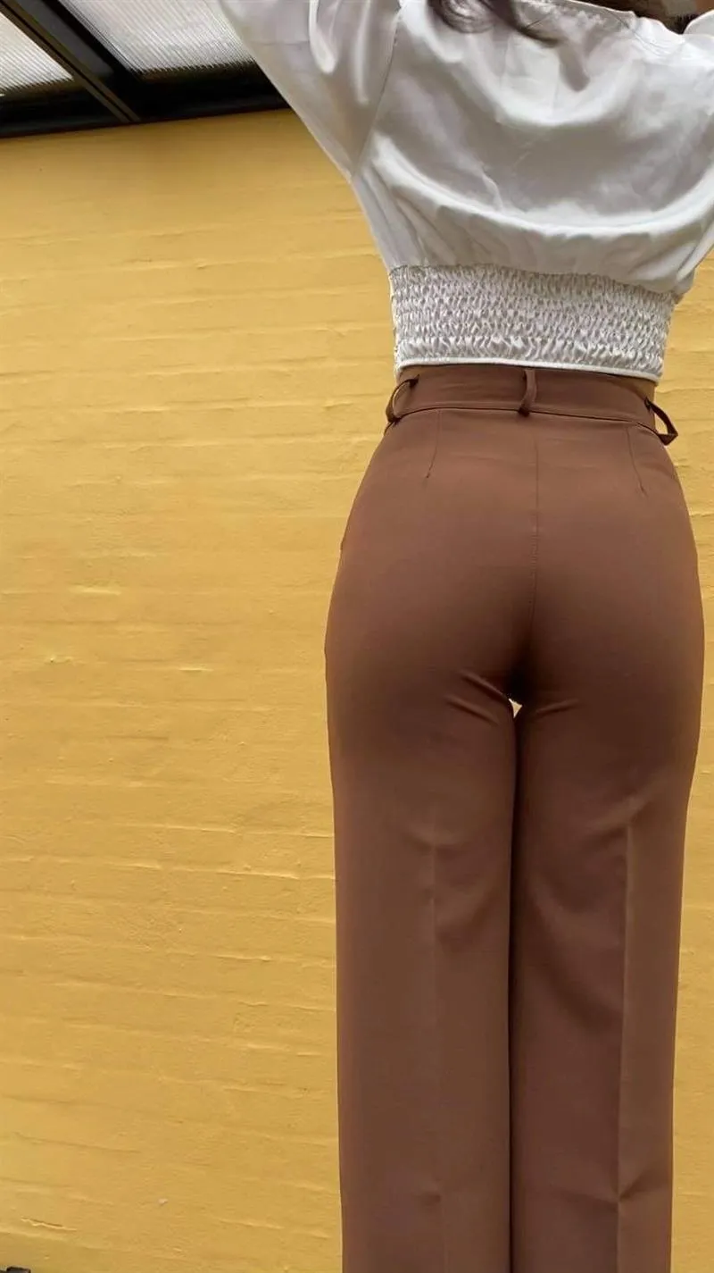 Classic wide pants - Brown