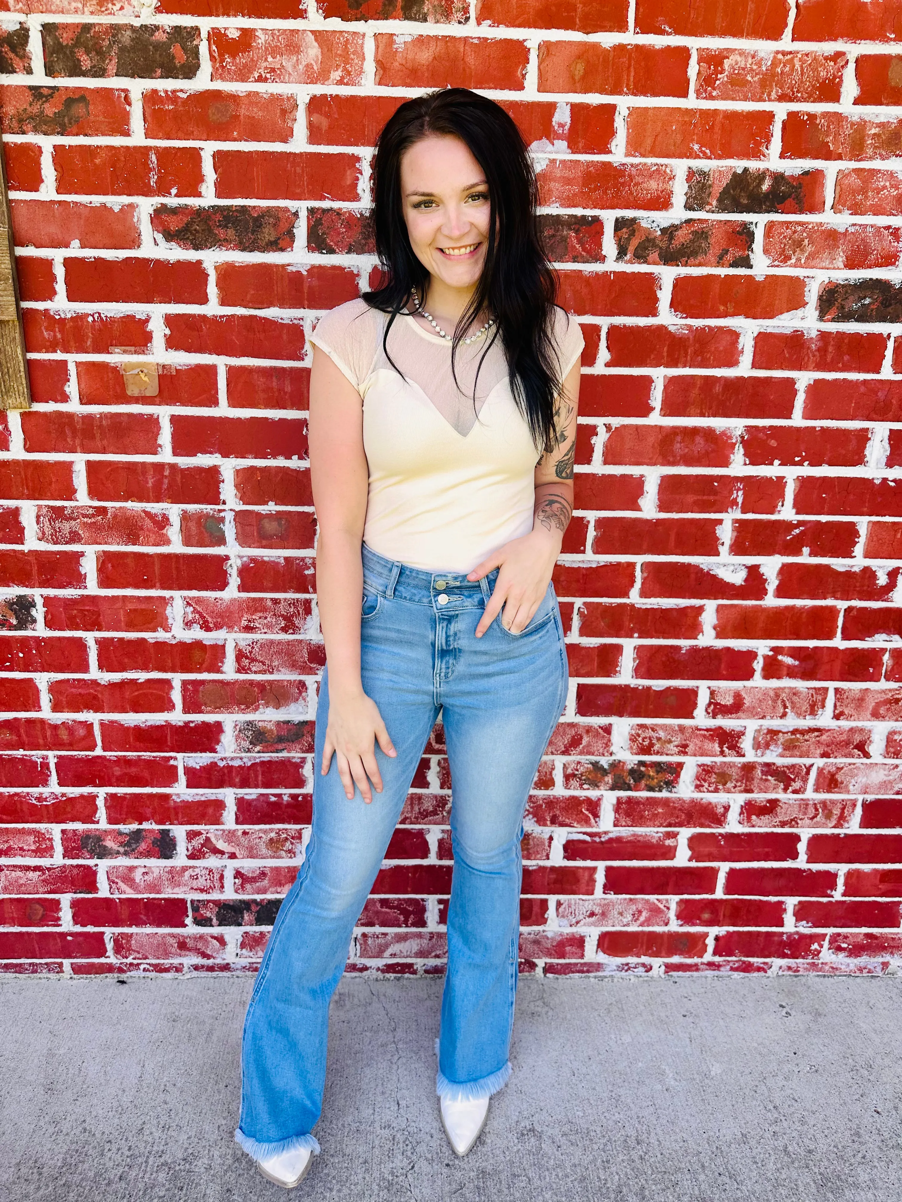 Cream Sweetheart Bodysuit