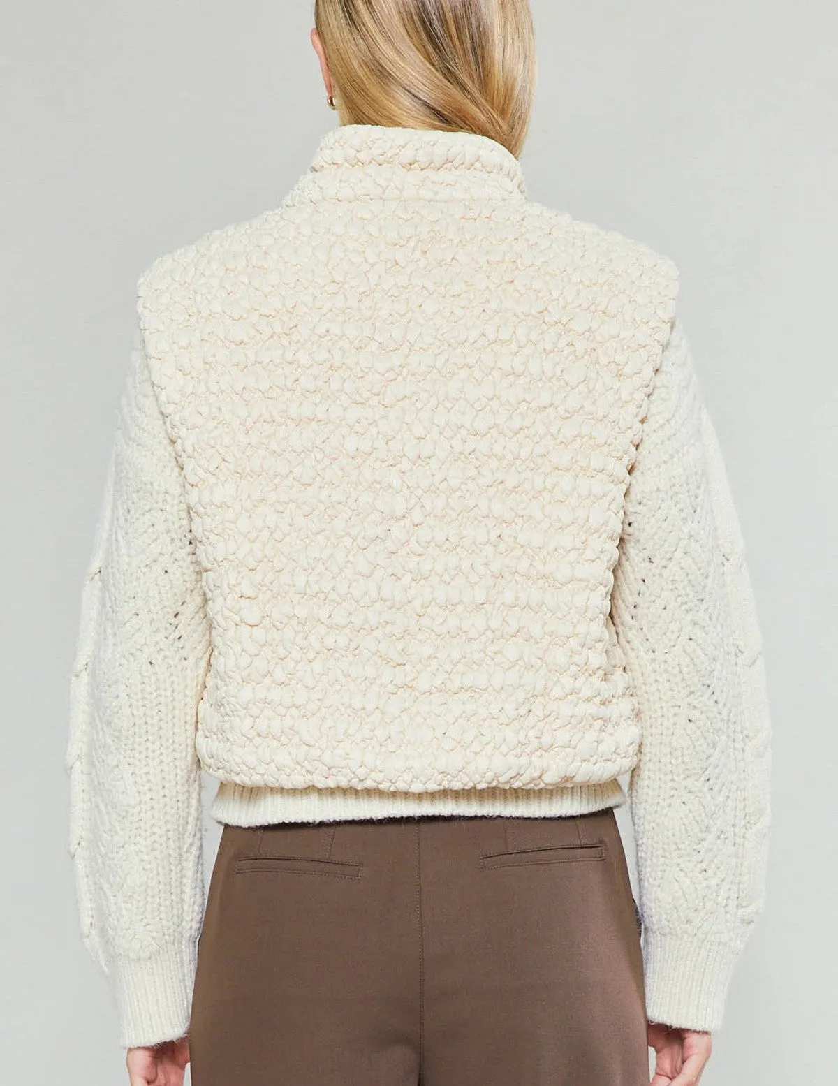 Current Air Cropped Quilting Vest