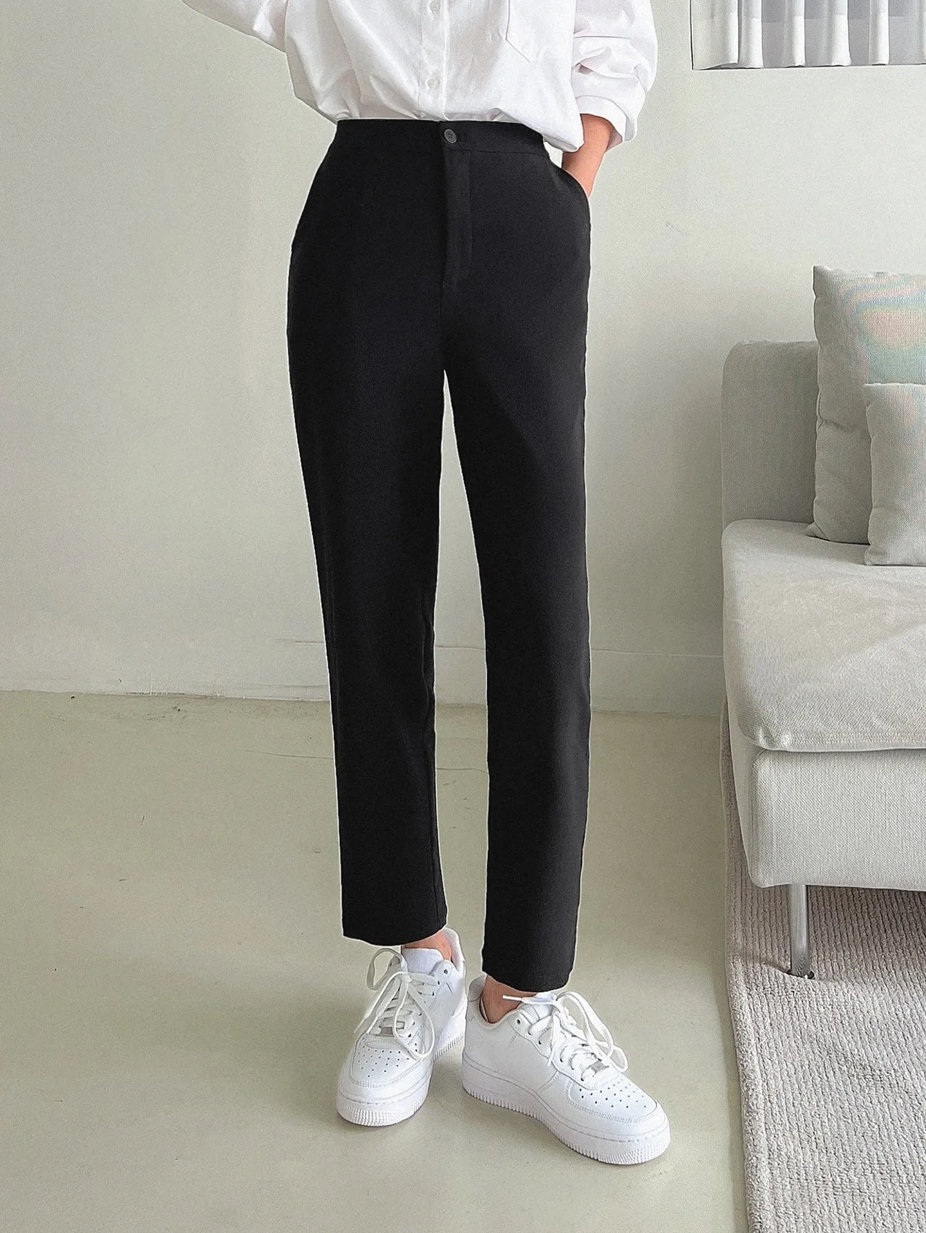 DAZY High Waist Straight Leg Pants