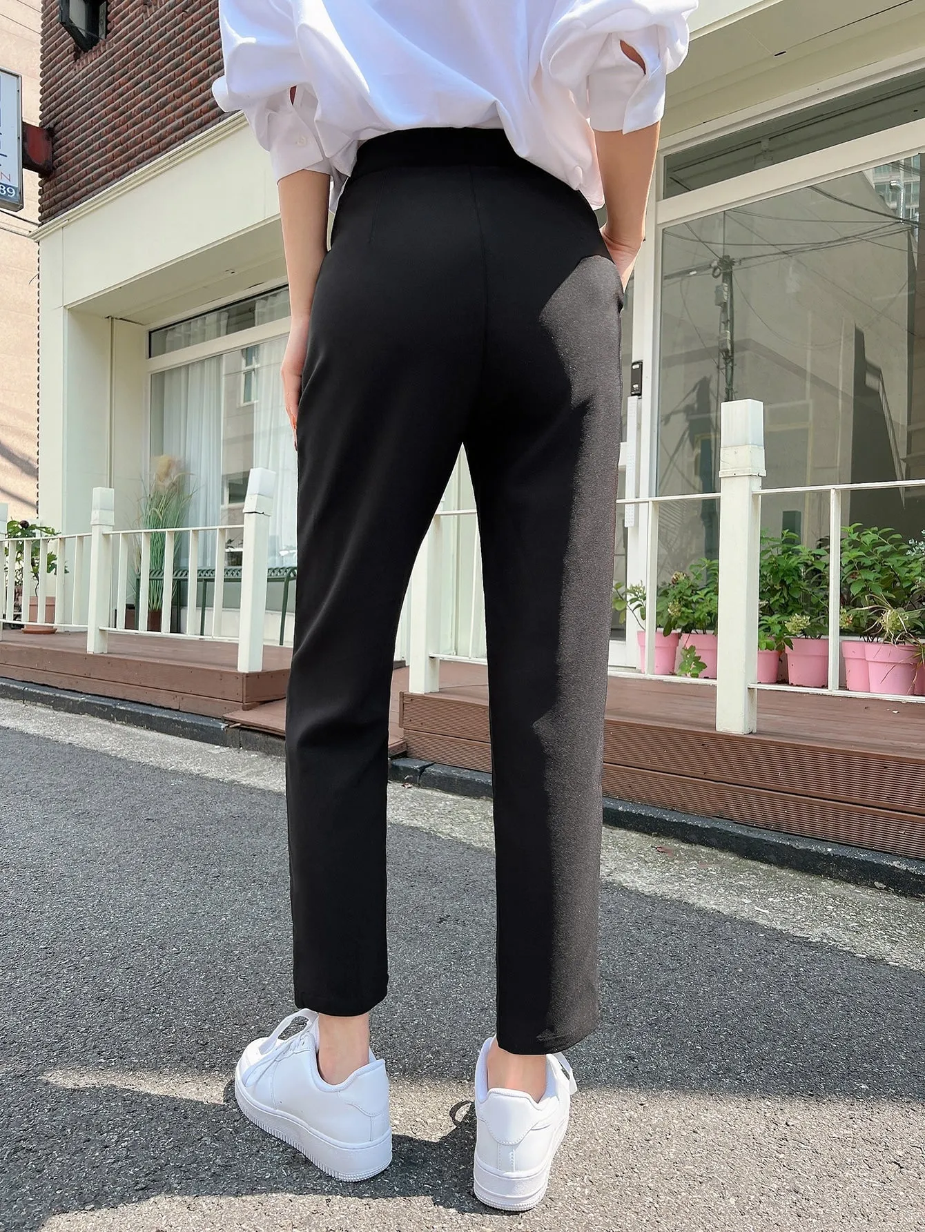 DAZY High Waist Straight Leg Pants