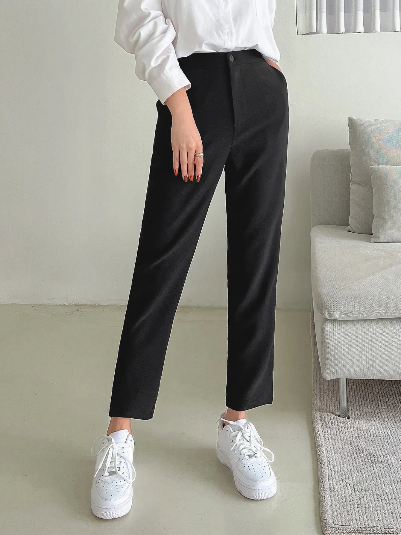 DAZY High Waist Straight Leg Pants